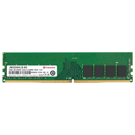 Transcend JM3200HLB-8G 8GB DDR4 3200MHz U-DIMM 1Rx8 1.2V