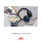 JVC, Caque Supra-aural Pliable, Télécommande et Micro pour Smartphones intégrés aux écouteurs, HA S31M-B-E (Noir)
