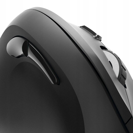 Hama EMW-500L Souris Verticale Ergonomique sans Fil - Technologie 2.4Ghz, Capteur 1800 dpi, Technologie Smart-Link, Gaucher/e -