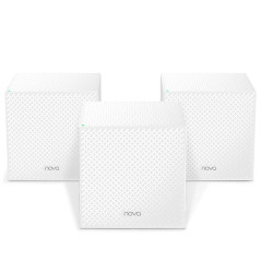 Tenda Nova MW12-3 Pack Système WiFi Mesh AC2100M pour la Couverture Maison/PME de 600 m² Multi-étage, Remplacement Routeur&Répét