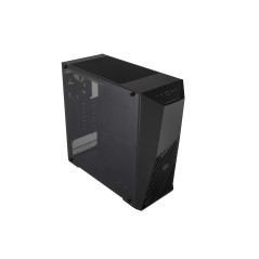 Cooler Master MasterBox K501L - Boîtier PC Moyen tour ATX avec ventilation inclinée, éclairage LED rouge, panneau latéral transp