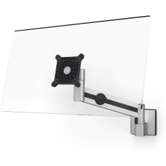 Durable 509023 Support mural pour moniteur Pro, bras flexible pivotant sur 360°, pour écrans VESA 21-27", argent