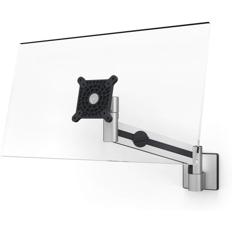 Durable 509023 Support mural pour moniteur Pro, bras flexible pivotant sur 360°, pour écrans VESA 21-27", argent