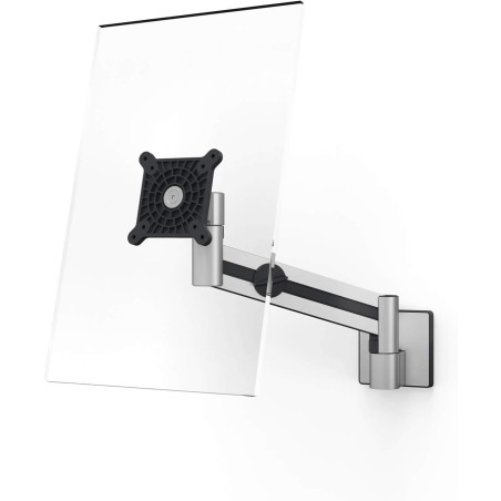 Durable 509023 Support mural pour moniteur Pro, bras flexible pivotant sur 360°, pour écrans VESA 21-27", argent