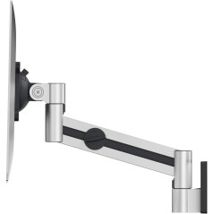 Durable 509023 Support mural pour moniteur Pro, bras flexible pivotant sur 360°, pour écrans VESA 21-27", argent