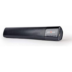 Gembird Barre de Son Bluetooth - sans Fil, Rechargeable, Compatible avec TV, PC et Smartphone, Noir