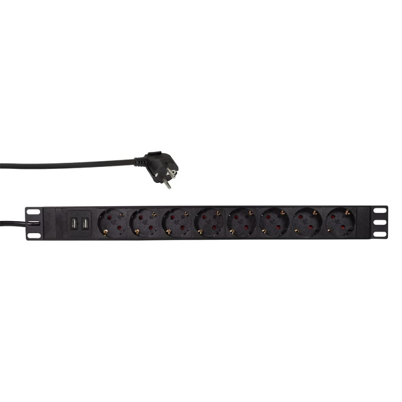 LogiLink PDU8C02 unité de Distribution d'énergie 8 Sortie(s) CA 1U Noir LogiLink PDU8C02 unité de Distribution d'énergie 8 Sortie(s) CA 1U Noir