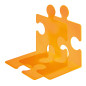 HAN 9212-61, serre-livres/CD PUZZLE, élégant, innovant et très stable. Emboîtable. Lot de 2 unités, orange translucide HAN 9212-61, serre-livres/CD PUZZLE, élégant, innovant et très stable. Emboîtable. Lot de 2 unités, orange translucide