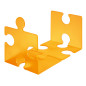 HAN 9212-61, serre-livres/CD PUZZLE, élégant, innovant et très stable. Emboîtable. Lot de 2 unités, orange translucide HAN 9212-61, serre-livres/CD PUZZLE, élégant, innovant et très stable. Emboîtable. Lot de 2 unités, orange translucide