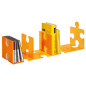 HAN 9212-61, serre-livres/CD PUZZLE, élégant, innovant et très stable. Emboîtable. Lot de 2 unités, orange translucide HAN 9212-61, serre-livres/CD PUZZLE, élégant, innovant et très stable. Emboîtable. Lot de 2 unités, orange translucide