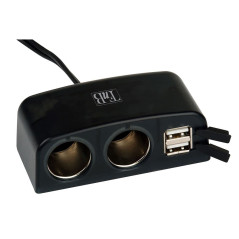 T'nB ACGP035221 Multiprise allume-cigare 2 prises AC + 2 prises USB