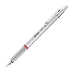 rOtring PRO Portemine mécanique rétractable | 0,5 mm | argent chromé