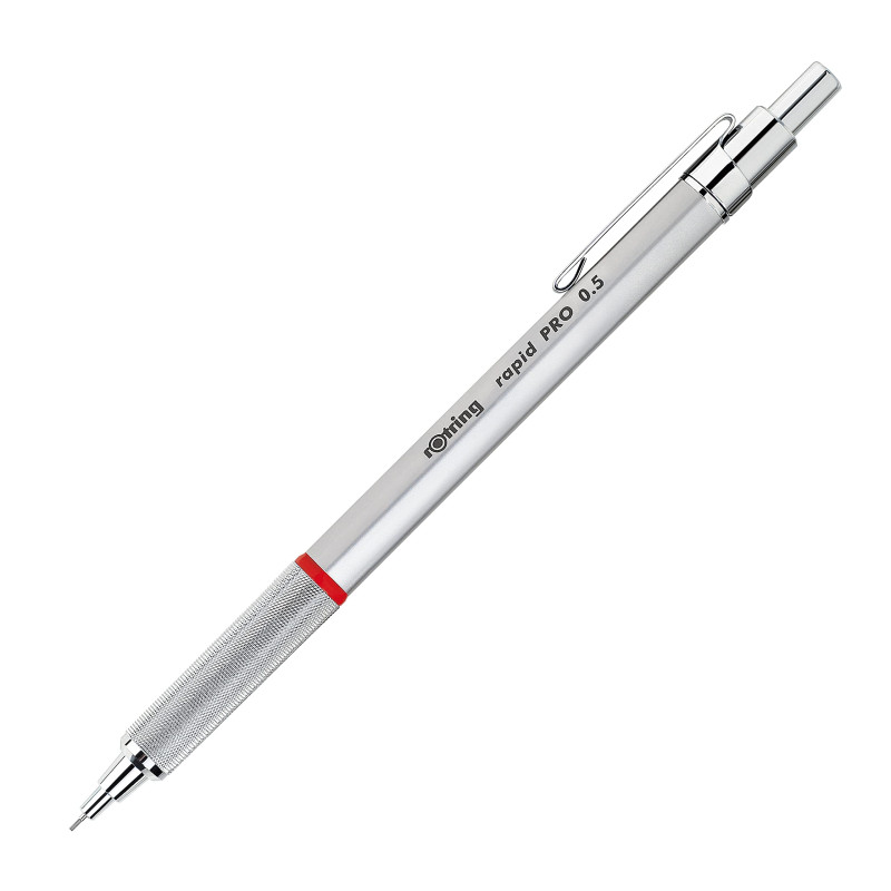 rOtring PRO Portemine mécanique rétractable | 0,5 mm | argent chromé rOtring PRO Portemine mécanique rétractable | 0,5 mm | argent chromé