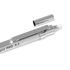 rOtring PRO Portemine mécanique rétractable | 0,5 mm | argent chromé