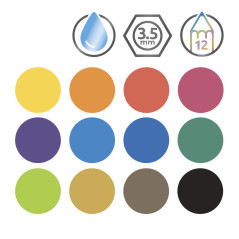 Derwent Watercolour - Set de 12 Crayons de Couleurs Aquarellables, Qualité Professionnelle, 32881
