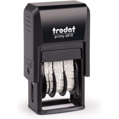 TRODAT Timbre dateur Printy 4810 Encrage noir Caractère H 3,8 mm x 20 mm