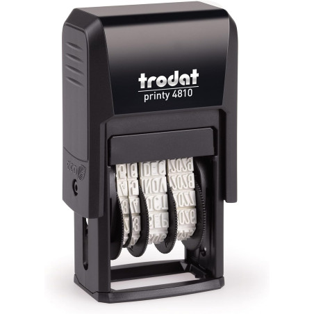 TRODAT Timbre dateur Printy 4810 Encrage noir Caractère H 3,8 mm x 20 mm