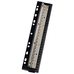 Wedo 0679401 Perforateur de poche en métal avec graduation 8 cm 4 perforations Noir