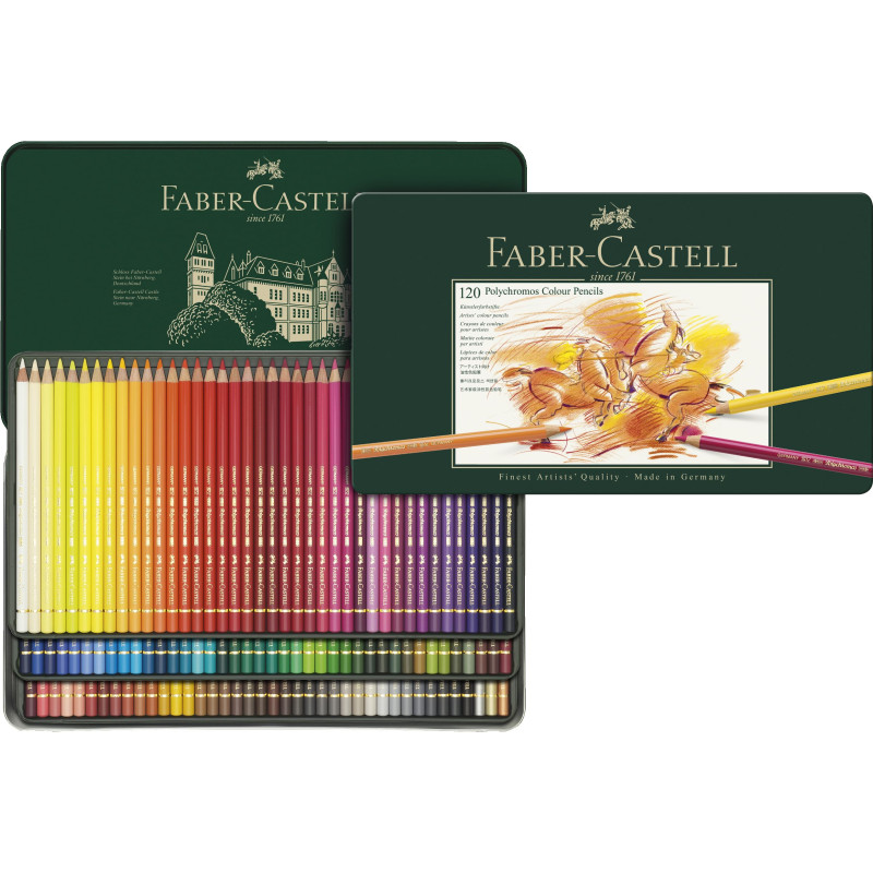 Faber-Castell 110011 Crayon Polychromos boîte métal de 120 pièces Multicolore Faber-Castell 110011 Crayon Polychromos boîte métal de 120 pièces Multicolore