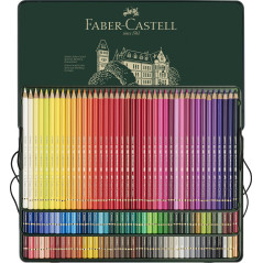 Faber-Castell 110011 Crayon Polychromos boîte métal de 120 pièces Multicolore