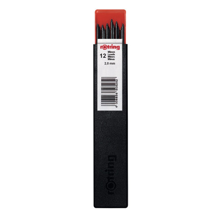 rOtring Tikky Recharges de porte-mine - 2,0 mm - Lot de 12