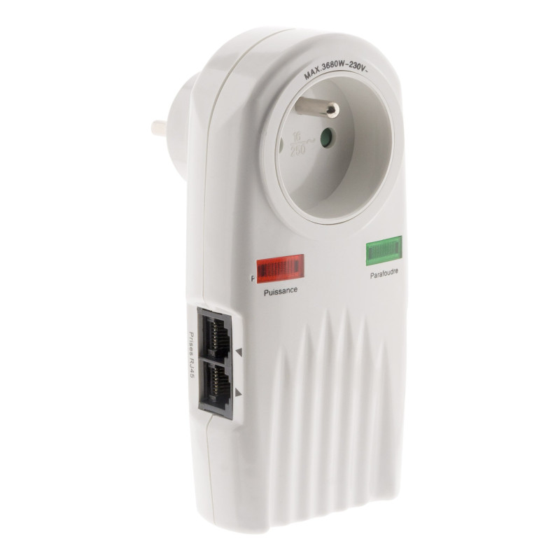 Prise parafoudre téléphone + TV Sat Ø9,52mm - Zenitech Prise parafoudre téléphone + TV Sat Ø9,52mm - Zenitech
