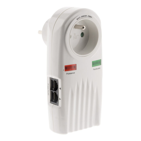 Prise parafoudre téléphone + TV Sat Ø9,52mm - Zenitech