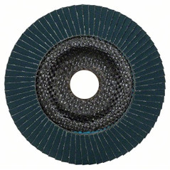 Bosch Accessories Plateau à Lamelles X551, 120 Grain, 15 à 25° Angle, 12250 tr/min, Support en Fibre de Verre, 125mm