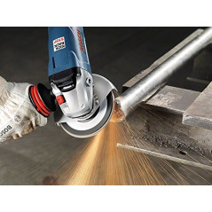 Bosch 1x Plateau à lamelles PRO Metal X571, version bombée sur fibres (pour Acier, Acier inoxydable, Ø 115 mm, Grain 120, Profes