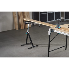 wolfcraft 6102300 - Servante à Rouleau Multifonction 3 en 1- Réglable en hauteur - Compatible avec tous les Etablis - Charge max