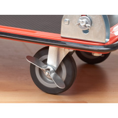 Meister Chariot à plateforme - Pliable - Capacité de charge jusqu'à 150 kg - Frein de stationnement / Aide au transport avec rou