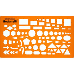 Trace Gabarit Cercle Carré Rectangle Flèche Ellipse Triangle Hexagone Pentagone Symboles Dessin Technique Industriel Traçage Ill
