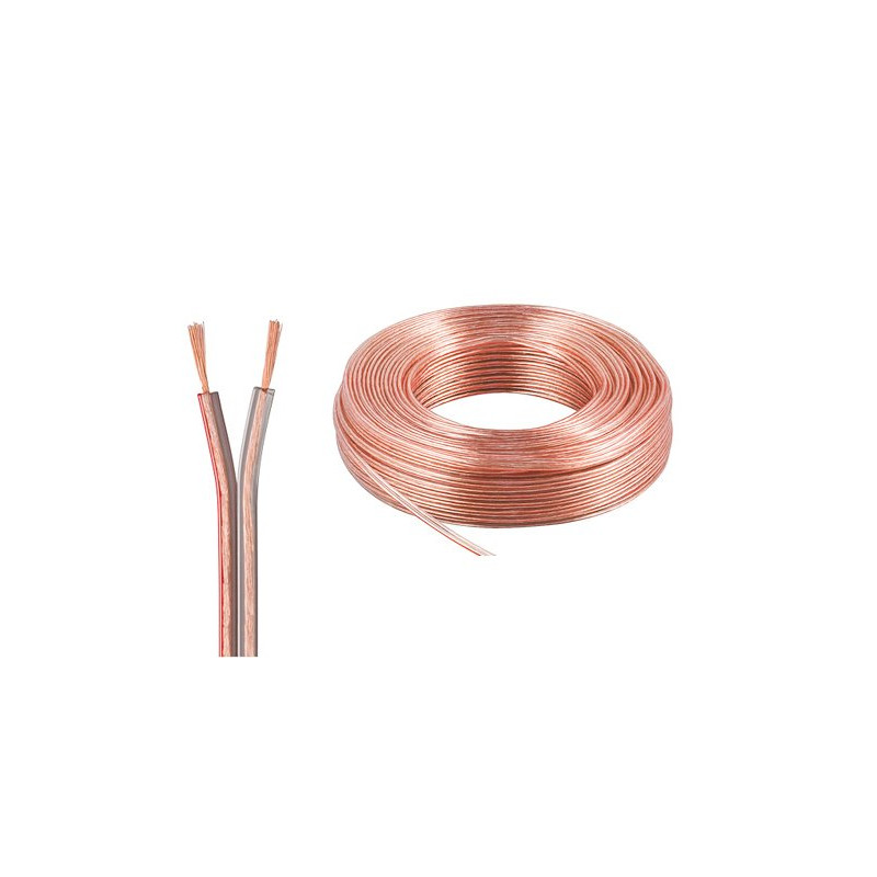 MANAX Câble audio haut-parleur Hi-Fi 2 x 1,5 mm² 50 m 100 % CCA MANAX Câble audio haut-parleur Hi-Fi 2 x 1,5 mm² 50 m 100 % CCA