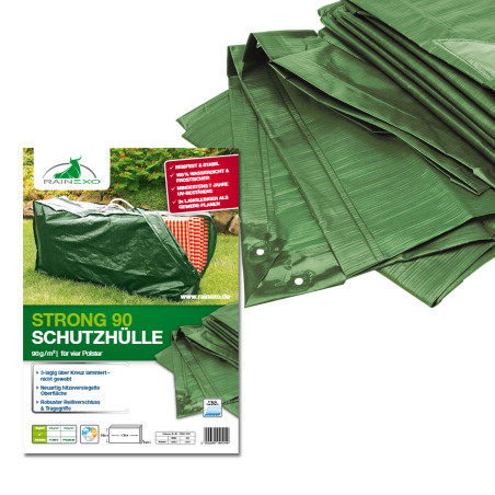 Bio Green RX90-4HA Housse de Protection pour 4 Coussins Vert 1,30 x 0,35 x 0,60 m