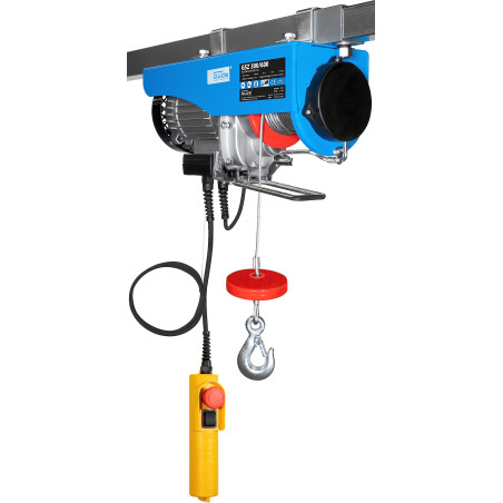 Güde Palan électrique GSZ 300/600 (1050 W, certifié TÜV/GS, 600 kg, capacité de levage maximale, 11 m de hauteur de levage, câbl