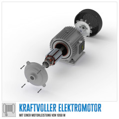Güde Palan électrique GSZ 300/600 (1050 W, certifié TÜV/GS, 600 kg, capacité de levage maximale, 11 m de hauteur de levage, câbl