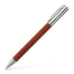 Faber-Castell 138131 - Portemine AMBITION Poirier, Epaisseur de mine : 0,7 mm, Emballage cadeau inclus, Couleur du corps : marro