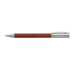 Faber-Castell 138131 - Portemine AMBITION Poirier, Epaisseur de mine : 0,7 mm, Emballage cadeau inclus, Couleur du corps : marro