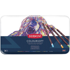 Derwent Coloursoft - Set de 36 Crayons de Couleurs, Qualité Professionnelle, 0701028