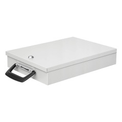 Wedo 1021537 Coffre à documents A4 Format 35,5 x 26,0 x 6,7 cm Gris lumière