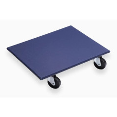 Rouleau de transport 590 x 490 mm, 200 kg, MDF, PP, bleu