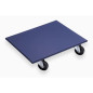 Rouleau de transport 590 x 490 mm, 200 kg, MDF, PP, bleu