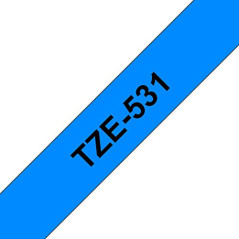 Brother TZE 531 Ruban 12 mm Noir sur Bleu