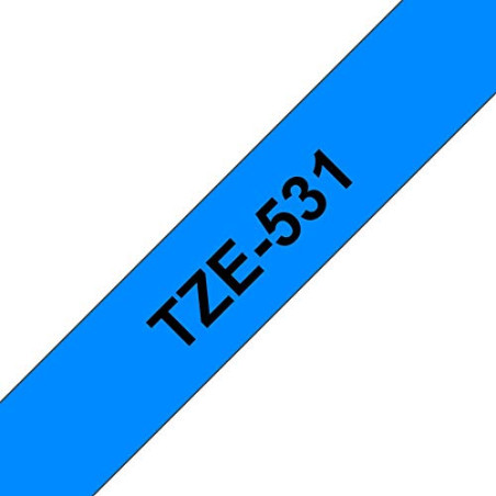 Brother TZE 531 Ruban 12 mm Noir sur Bleu