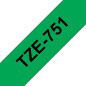 Brother TZe-751 | Ruban original Laminé | 24 mm | Noir sur fond Vert | 8M Brother TZe-751 | Ruban original Laminé | 24 mm | Noir sur fond Vert | 8M