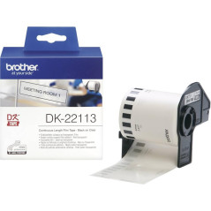 Brother DK-22113 | Rouleau de Papier Continu, Original | Noir sur Blanc | 62 mm x 15,24 m