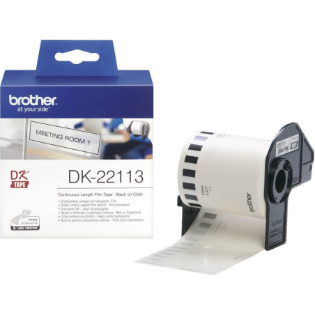 Brother DK-22113 | Rouleau de Papier Continu, Original | Noir sur Blanc | 62 mm x 15,24 m