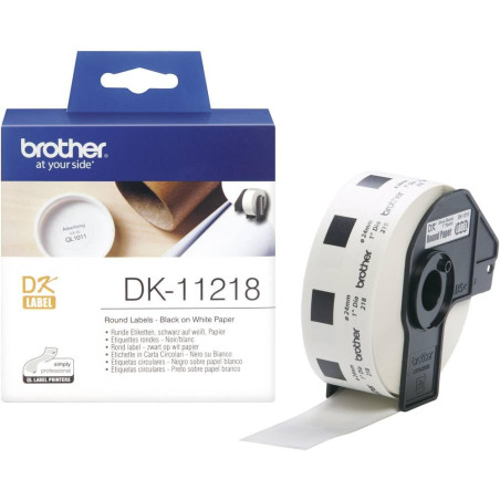 Brother DK-11218 | Rouleau d'étiquettes, original | noir sur blanc | 24 mm
