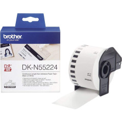 Brother DK-N55224 | Rouleau de Papier Continu, Original | Sans Adhésif | Noir sur Blanc | 54 mm x 30,5 m Blanc