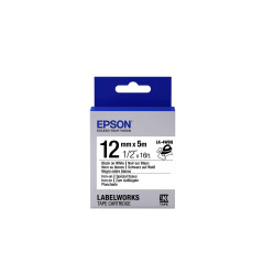 Epson Tape - LK4WBQ Iron on BLK/WH 12/5, C53S654024 (WH 12/5)